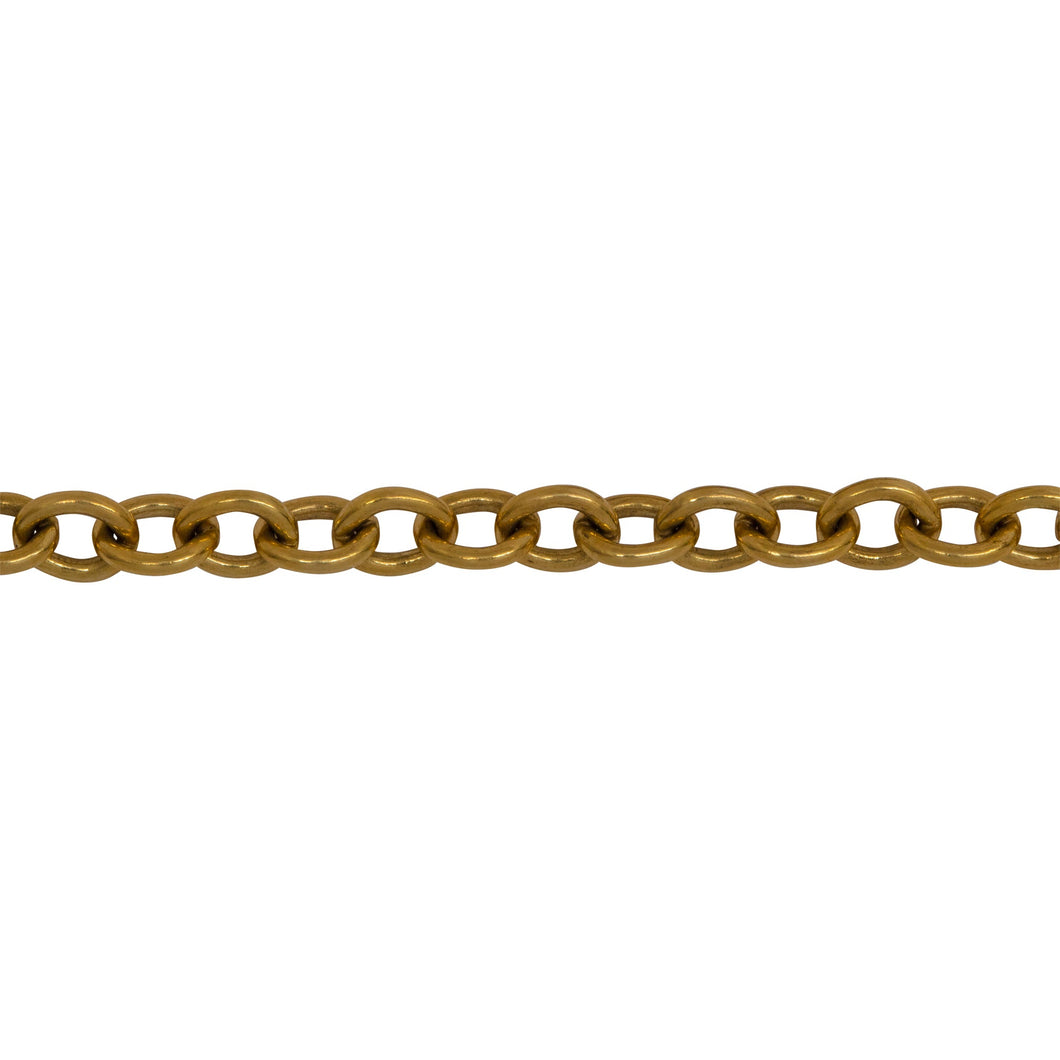 Chain by Foot. 14kt Gold Filled 4.00mm width by 4.95mm length, Smooth Cable Chain. Price per: 1 Foot.