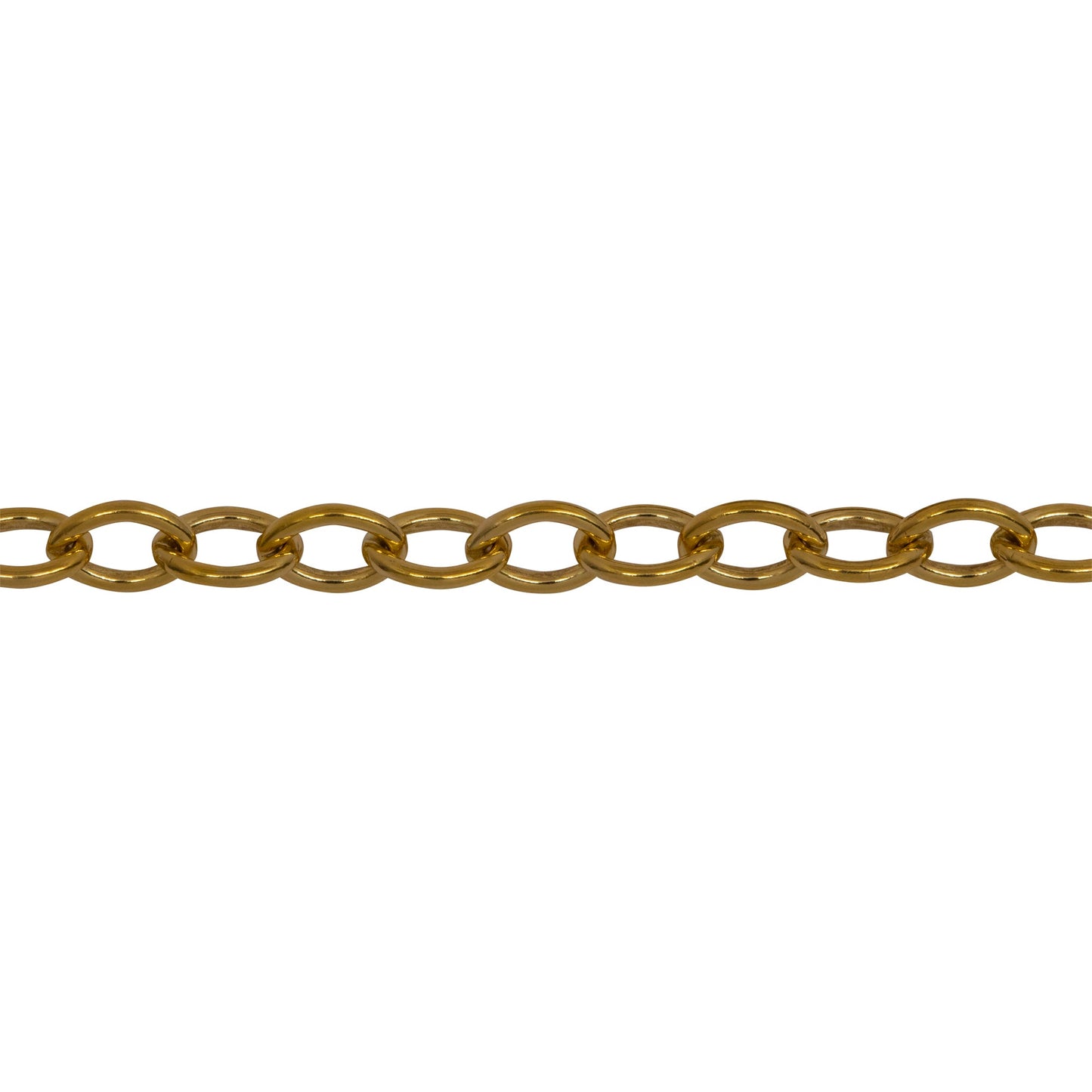 Chain by Foot. 14kt Gold Filled 4.05mm width by 5.65mm length, Oval Cable Chain. Price per: 1 Foot.