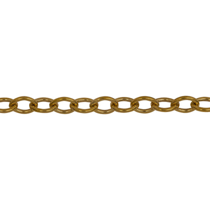 Chain by Foot. 14kt Gold Filled 4.05mm width by 5.65mm length, Oval Cable Chain. Price per: 1 Foot.