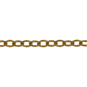 Chain by Foot. 14kt Gold Filled 4.05mm width by 5.65mm length, Oval Cable Chain. Price per: 1 Foot.