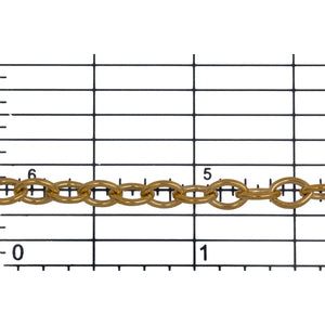 14kt Gold Filled 4.05mm width by 5.65mm length, Oval Cable Chain. Price per: 1 Foot.