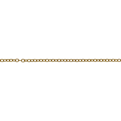 Chain by Foot. 14kt Gold Filled 1.1mm Width by 1.5mm Length Smooth Cable Chain. Price per: 1 Foot.