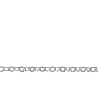 Chain by Foot. Sterling Silver 2.5mm Width by 3.2mm Length Corrugated Cable Chain. Price per: 1 Foot.