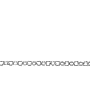 Chain by Foot. Sterling Silver 2.5mm Width by 3.2mm Length Corrugated Cable Chain. Price per: 1 Foot.