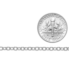 Load image into Gallery viewer, Sterling Silver 2.5mm Width by 3.2mm Length Corrugated Cable Chain. Price per: 1 Foot.
