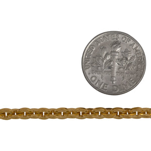 14kt Gold Filled 3.7mm Width by 4.9mm Length Square Wire Cable Chain. Price per: 1 Foot.