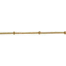 Load image into Gallery viewer, Chain by Foot. 14kt Gold Filled 1.0mm Width by 1.9mm Length, Smooth Curb Chain with 1.9mm Roundel Bead, Satellite Chain. Price per: 1 Foot.
