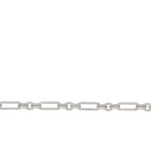 Load image into Gallery viewer, Chain by Foot. Sterling Silver 3.5mm Width by 10.0mm Length Elongated Oval Link Followed by Three of 3.7mm Width by 4.5mm Length Small Oval Links, Long and Short Chain. Price per: 1 Foot.
