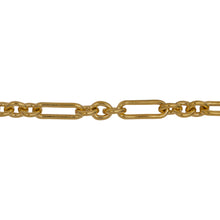 Load image into Gallery viewer, Chain by Foot. 14kt Gold Filled 3.5mm Width by 10.0mm Length Elongated Oval Link Followed by Three of 3.7mm Width by 4.5mm Length Small Oval Links, Long and Short Chain. Price per: 1 Foot.
