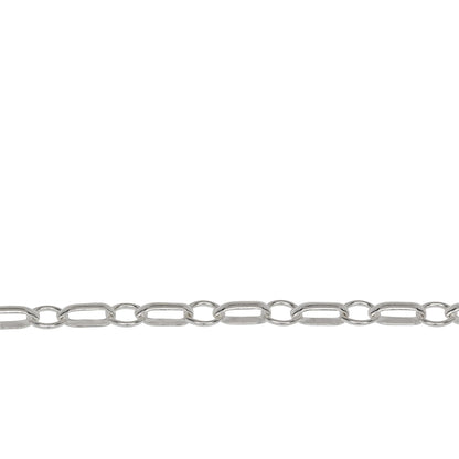Chain by Foot. Sterling Silver 3.5mm Width by 7.7mm Length Oval Rolo Link Followed by 5.5mm Circle Link, South West Chain. Price per: 1 Foot.