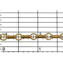 Load image into Gallery viewer, 14kt Gold Filled 3.5mm Width by 7.7mm Length Oval Rolo Link Followed by 5.5mm Circle Link, South West Chain. Price per: 1 Foot.
