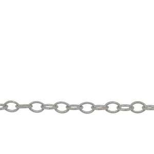 Chain by Foot. Sterling Silver 4.0mm Width by 5.7mm Length Twisted Wire Cable Chain. Price per: 1 Foot.