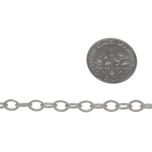 Sterling Silver 4.0mm Width by 5.7mm Length Twisted Wire Cable Chain. Price per: 1 Foot.