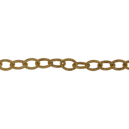 Chain by Foot. 14kt Gold Filled 4.0mm Width by 5.7mm Length Twisted Wire Cable Chain. Price per: 1 Foot.
