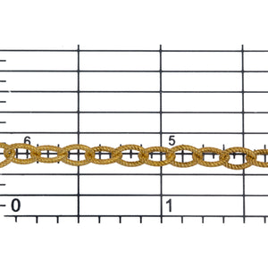 14kt Gold Filled 4.0mm Width by 5.7mm Length Twisted Wire Cable Chain. Price per: 1 Foot.