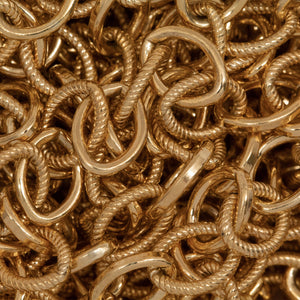 14kt Gold Filled 6.1mm Width by 8.1mm Length Twisted and Plain Wire Cable Chain. Price per: 1 Foot.