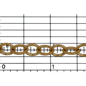 14kt Gold Filled 6.1mm Width by 8.1mm Length Twisted and Plain Wire Cable Chain. Price per: 1 Foot.