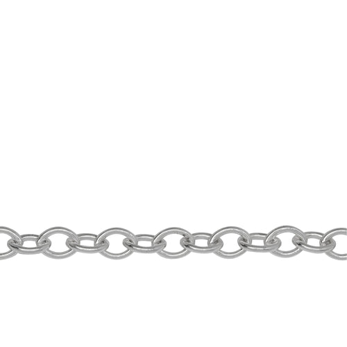 Chain by Foot. Sterling Silver 5.7mm Width by 7.8mm Length, Cable Chain. Price per: 1 Foot.