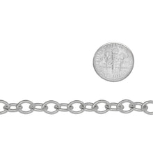 Load image into Gallery viewer, Sterling Silver 5.7mm Width by 7.8mm Length, Cable Chain. Price per: 1 Foot.
