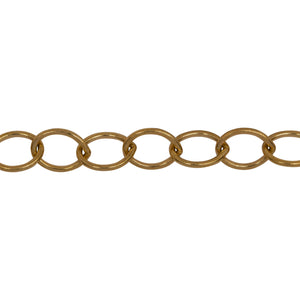 Chain by Foot. 14kt Gold Filled 6.3mm Width by 8.5mm Length, Cable Chain. Price per: 1 Foot.