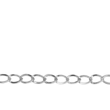 Load image into Gallery viewer, Chain by Foot. Sterling Silver 5.4mm Width by 8.3mm Length, Flat Curb Chain. Price per: 1 Foot.
