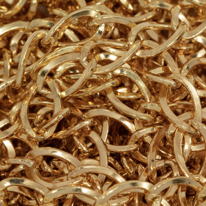 14kt Gold Filled 5.4mm Width by 8.3mm Length, Flat Curb Chain. Price per: 1 Foot.