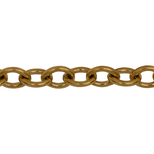 Chain by Foot. 14kt Gold Filled 7.0mm Width by 9.0mm Length Smooth Cable Chain. Price per: 1 Foot.