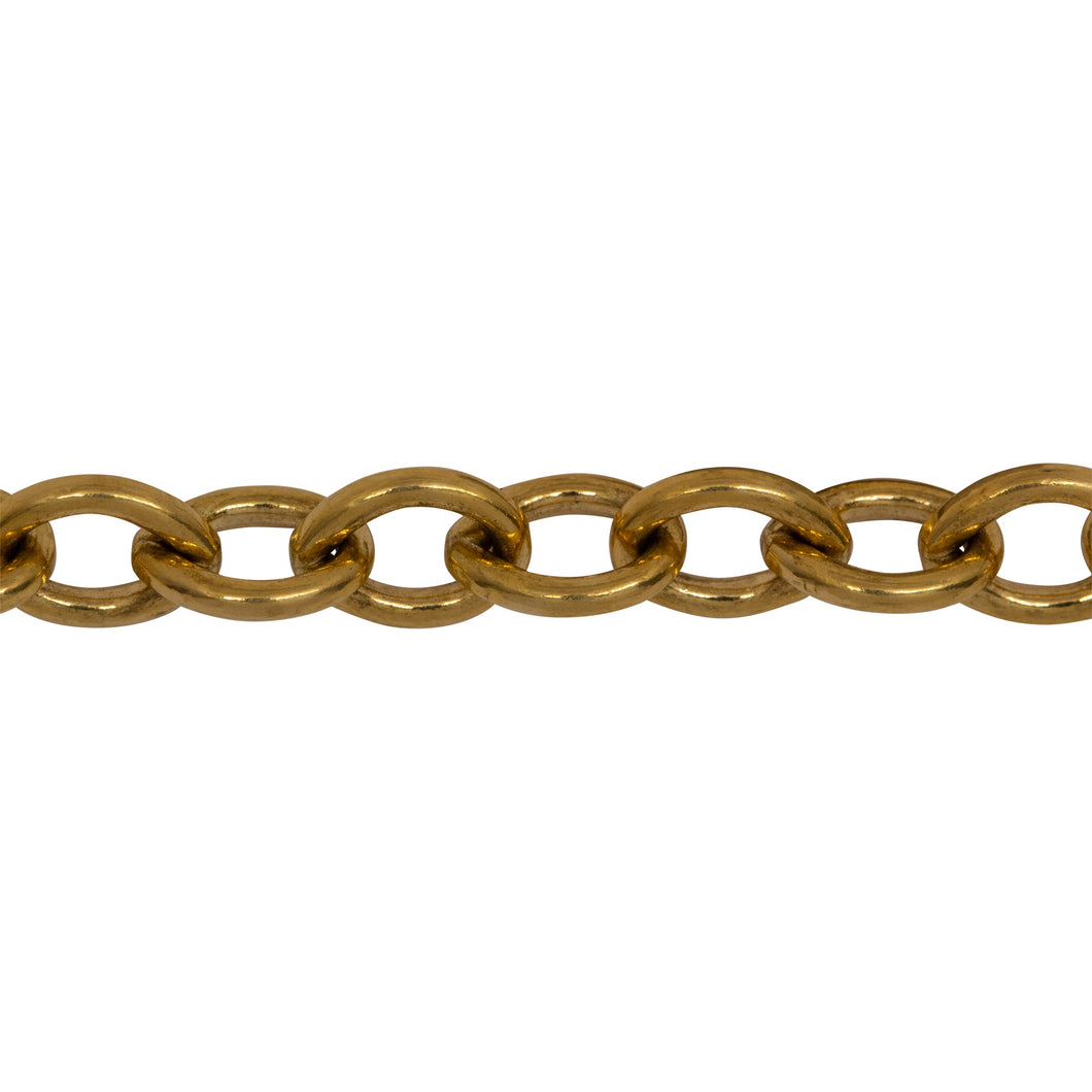 Chain by Foot. 14kt Gold Filled 7.0mm Width by 9.0mm Length Smooth Cable Chain. Price per: 1 Foot.