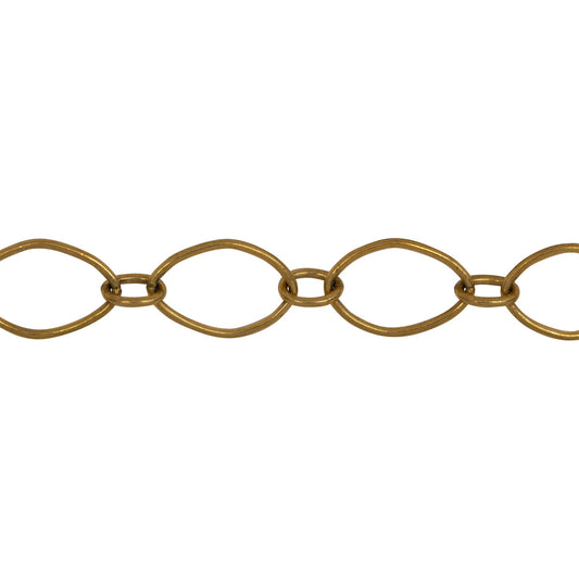 Chain by Foot. 14kt Gold Filled 7.0mm Width by 11.0mm Length, Larger Oval Link Connected to 3.4mm Width by 4.6mm Length Smaller Oval Link, Long and Short Chain. Price per: 1 Foot.