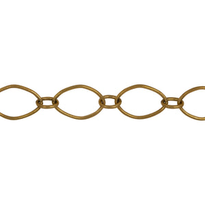 Chain by Foot. 14kt Gold Filled 7.0mm Width by 11.0mm Length, Larger Oval Link Connected to 3.4mm Width by 4.6mm Length Smaller Oval Link, Long and Short Chain. Price per: 1 Foot.