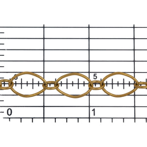 14kt Gold Filled 7.0mm Width by 11.0mm Length, Larger Oval Link Connected to 3.4mm Width by 4.6mm Length Smaller Oval Link, Long and Short Chain. Price per: 1 Foot.