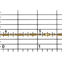 Load image into Gallery viewer, 14kt Gold Filled 1.8mm Width by 5.0mm Length, Dapped Bar Link Connected to 1.3mm Width by 1.5mm Length Three Smaller Oval Links, Long and Short Chain / Bar Chain. Price per: 1 Foot.
