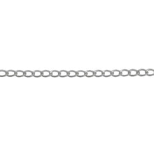 Load image into Gallery viewer, Chain by Foot. Sterling Silver 1.8mm Width by 2.9mm Length, Smooth Curb Chain. Price per: 1 Foot.
