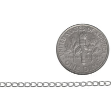 Load image into Gallery viewer, Sterling Silver 1.8mm Width by 2.9mm Length, Smooth Curb Chain. Price per: 1 Foot.
