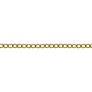 Chain by Foot. 14kt Gold Filled 1.8mm Width by 2.9mm Length, Smooth Curb Chain. Price per: 1 Foot.