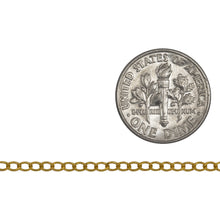 Load image into Gallery viewer, 14kt Gold Filled 1.8mm Width by 2.9mm Length, Smooth Curb Chain. Price per: 1 Foot.
