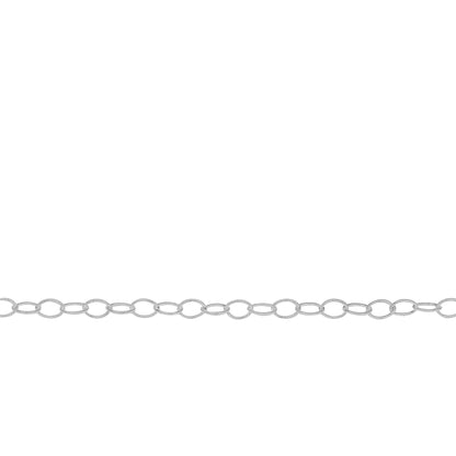 Chain by Foot. Sterling Silver 3.0mm Width by 4.0mm Length, Twisted Wire Cable Chain. Price per: 1 Foot.