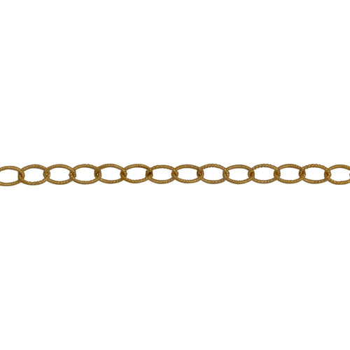 Chain by Foot. 14kt Gold Filled 3.0mm Width by 4.0mm Length, Twisted Wire Cable Chain. Price per: 1 Foot.