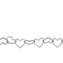 Load image into Gallery viewer, Chain by Foot. Sterling Silver 10.0mm Width by 12.0mm Length, Heart Chain. Price per: 1 Foot.
