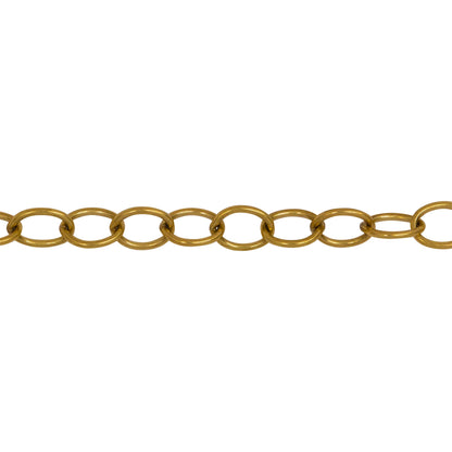 Chain by Foot. 14kt Gold Filled 4.60mm Width by 6.00mm Length, Oval Cable Chain. Price per: 1 Foot.