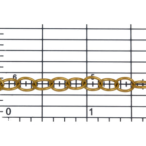 14kt Gold Filled 4.60mm Width by 6.00mm Length, Oval Cable Chain. Price per: 1 Foot.