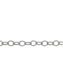 Load image into Gallery viewer, Chain by Foot. Sterling Silver 5.9mm Width by 8.0mm Length, Textured Cable Chain. Price per: 1 Foot.
