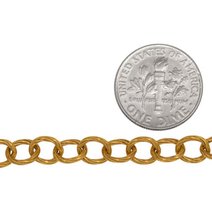 14kt Gold Filled 5.8mm Width by 7.0mm Length Twisted Wire Cable Chain. Price per: 1 Foot.