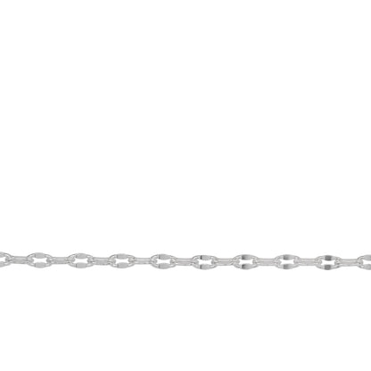 Chain by Foot. Sterling Silver 3.0mm Width by 5.0mm Length Dapped Oval Cable Chain. Price per: 1 Foot.