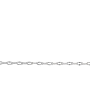 Chain by Foot. Sterling Silver 3.0mm Width by 5.0mm Length Dapped Oval Cable Chain. Price per: 1 Foot.