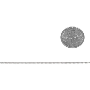 Sterling Silver 1.0mm Smooth Beading Chain. Price per: 1 Foot.