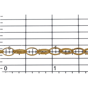 14kt Gold Filled 5.0mm Width by 7.0mm Length, Oval Rolo Chain. Price per: 1 Foot.