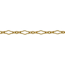 Load image into Gallery viewer, Chain by Foot. 14kt Gold Filled 3.1mm Width by 6.7mm Length, Larger Flat Oval Link Followed by 2.2mm Width by 2.4mm Length, Three of Smaller Oval Flat Links, Long and Short Chain. Price per: 1 Foot.
