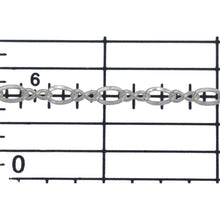 Load image into Gallery viewer, Sterling Silver 1.5mm by 4.0mm Figure 8 Link With 2.4mm by 4.0mm Flat Oval Curb Link, Figure 8 Chain. Price per: 1 Foot.
