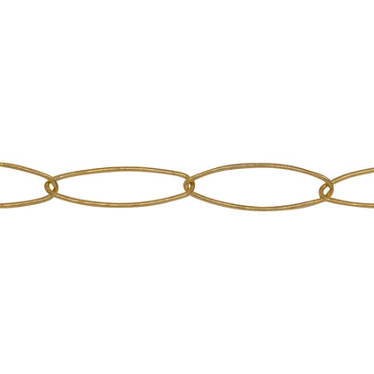 Chain by Foot. 14kt Gold Filled 5.5mm Width by 17.0mm Length Paper Clip Chain, Also Known as Elongated Cable Chain. Price per: 1 Foot.